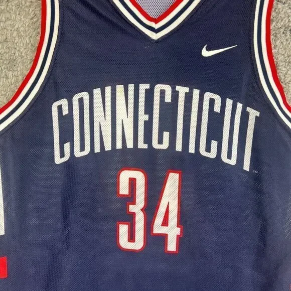 Rare Vintage Nike Ray Allen UCONN Connecticut Huskies Basketball Jersey Large